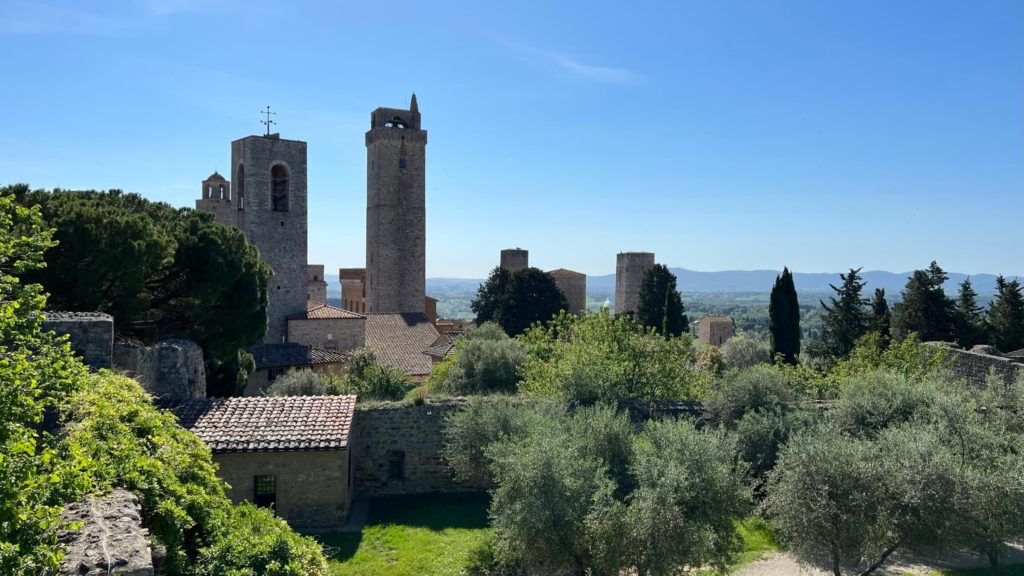 san gimignano skyline with multiple towers