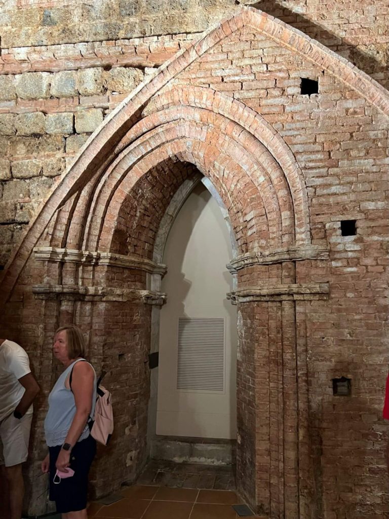 aging red bricks from the duomo crypt
