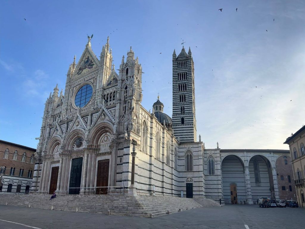 the exterior of siena's duomo