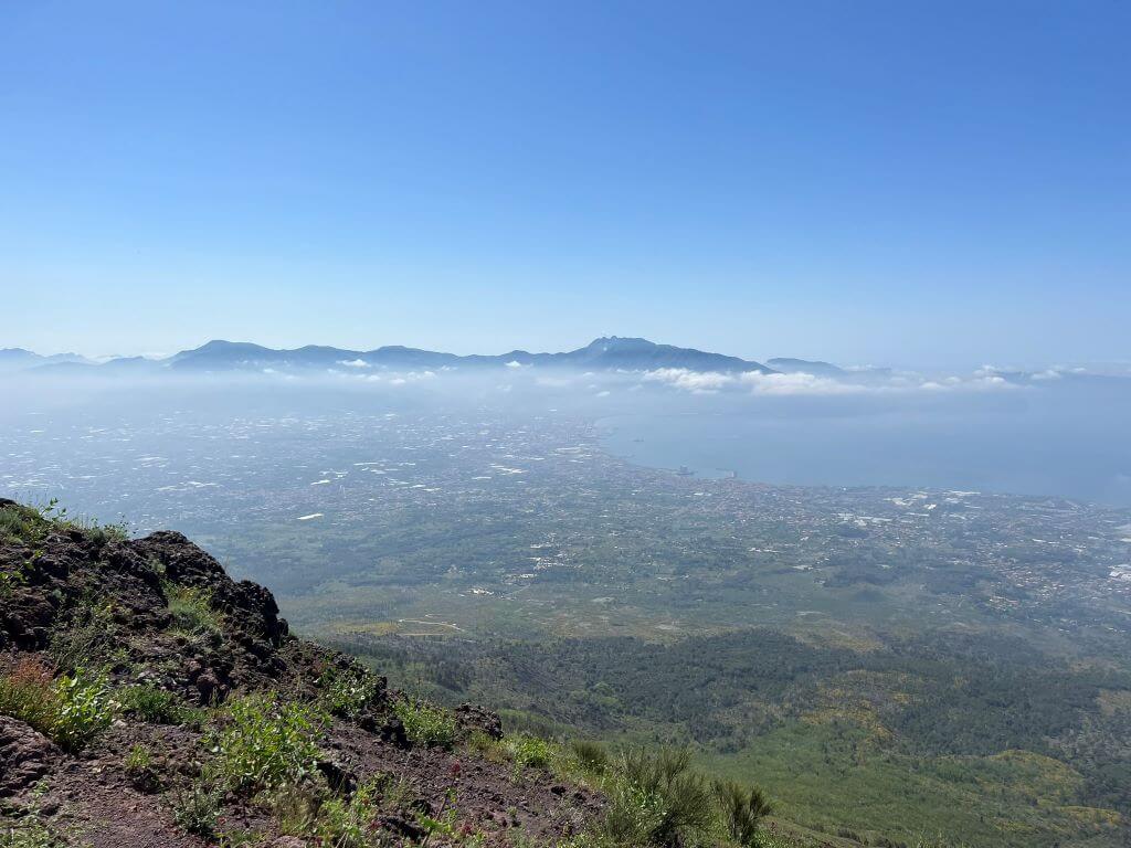 The Bay Of Naples Coastline From Mount Vesuvius