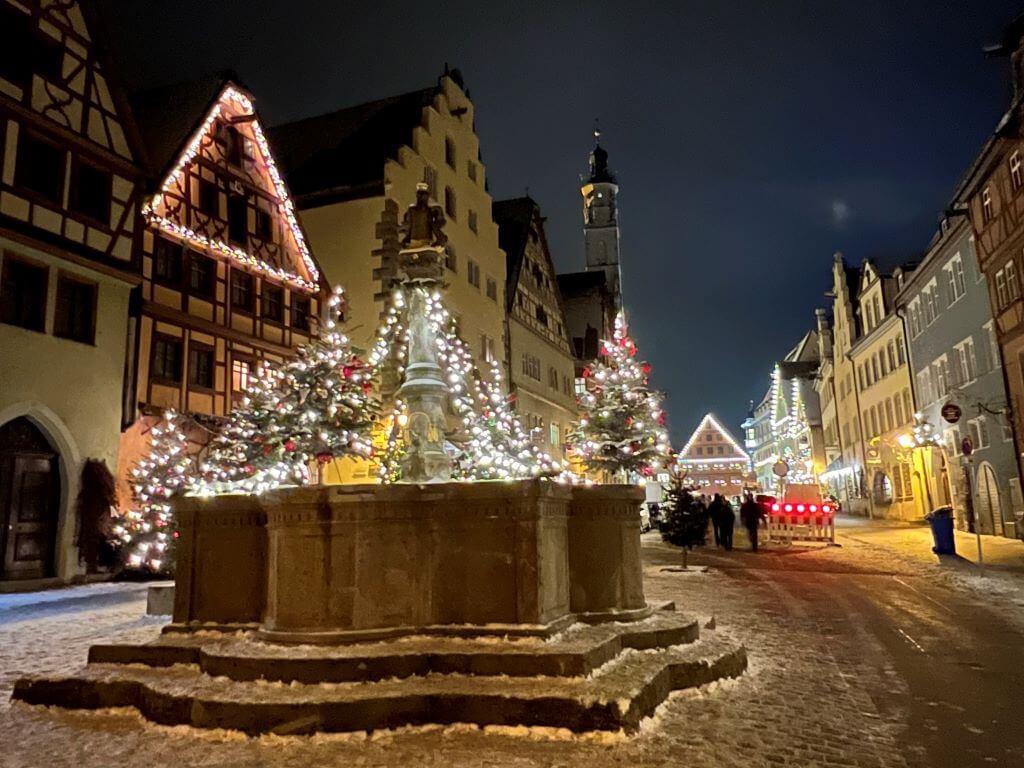 Rothenburg Decorated For Christmas