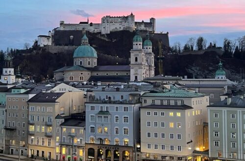 Salzburg Castle At Dusk
