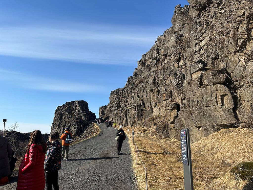 The Two Tectonic Plates At Thingvellir National Park