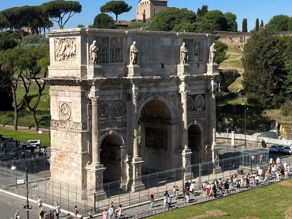 The Arch Of Constantine From The Colosseum