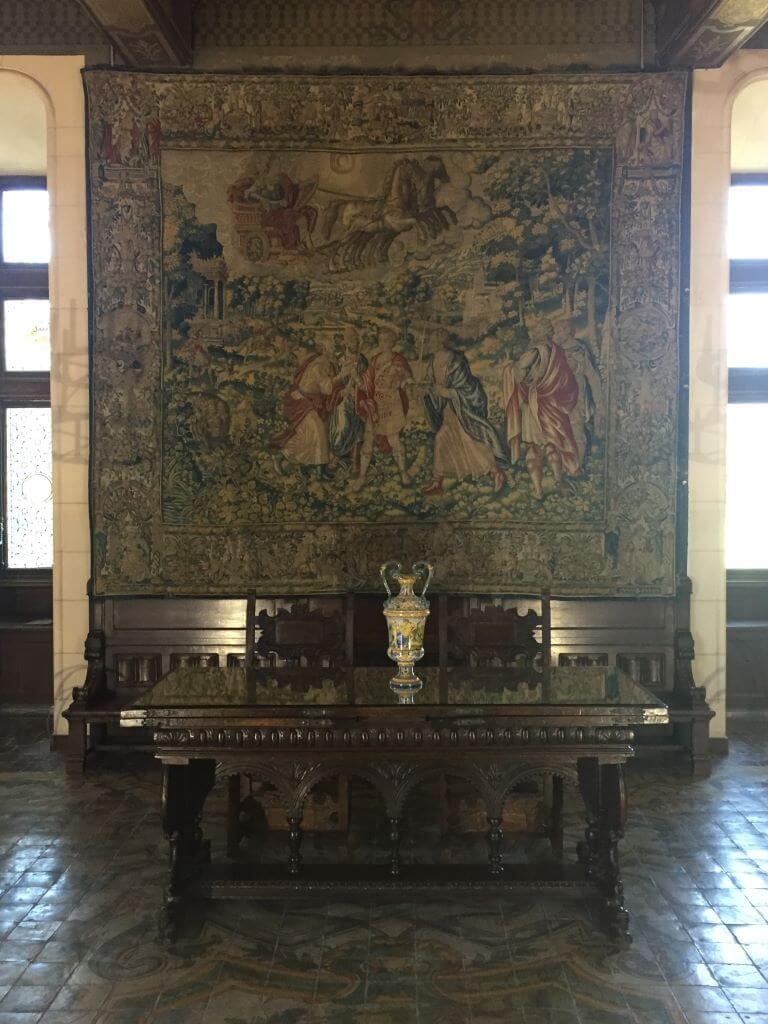A Tapestry And Desk In Domaine Chaumont-sur-Loire