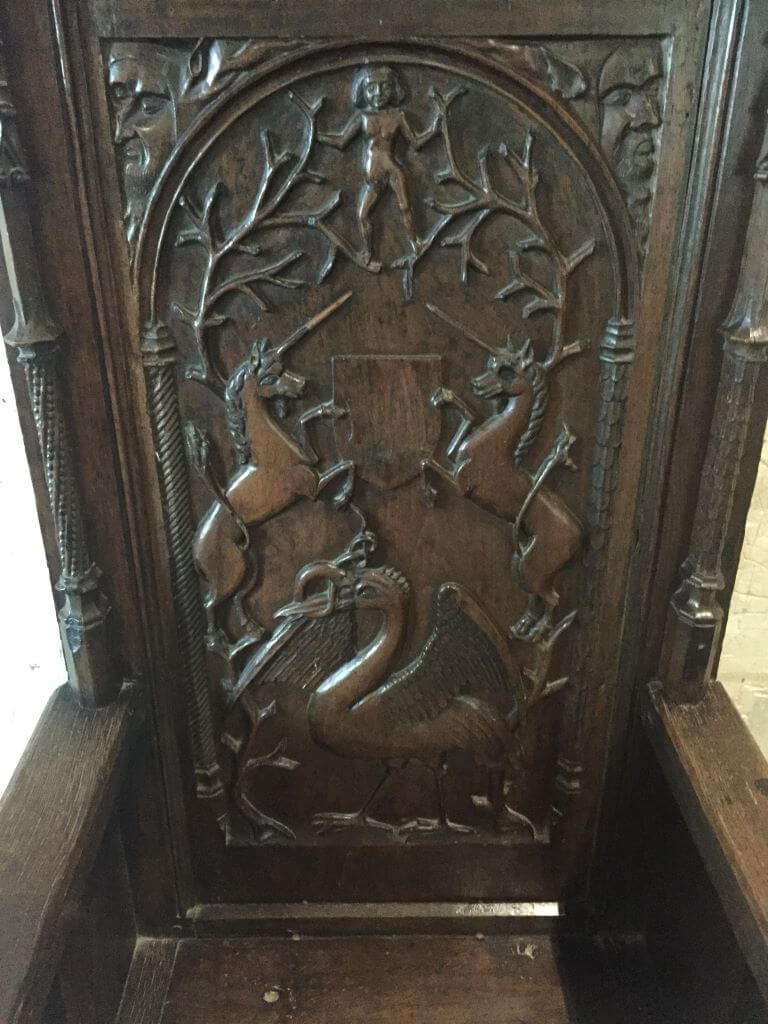 Carved Reliefs In The Throne At Domaine Chaumont-sur-Loire