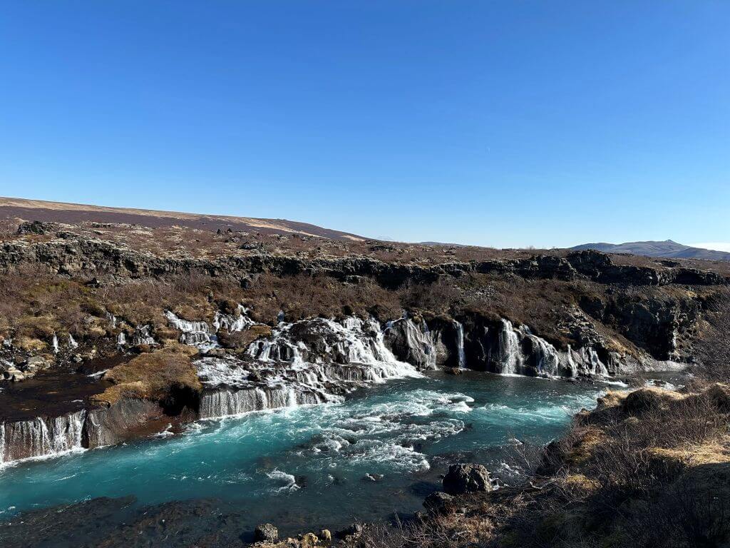 Hraunfossar Waterfall