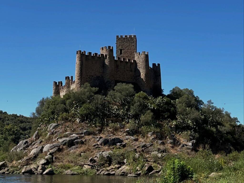 The View Of Almourol Castle From The Pier