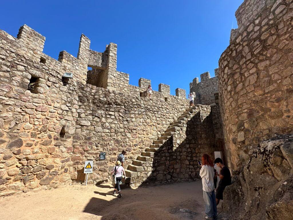 Stairs Leading Up To The Exposed Ramparts Of Almourol Castle