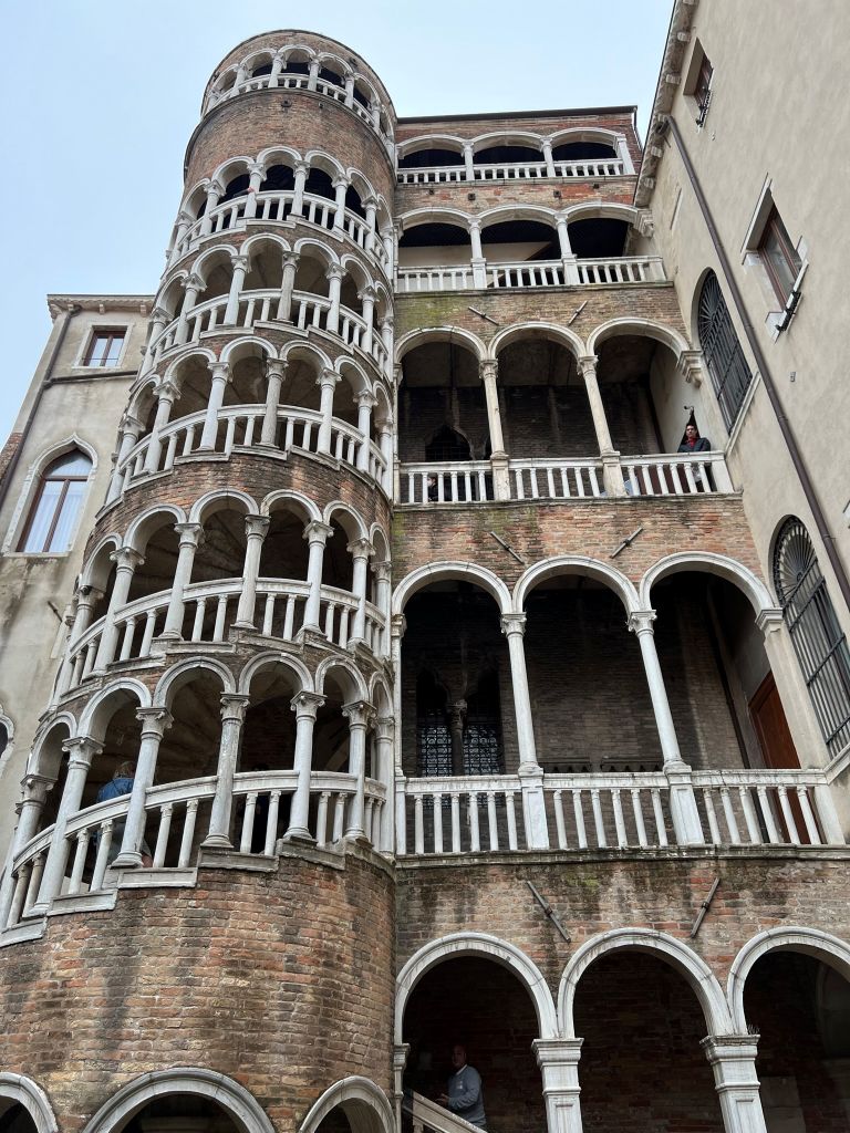 A Close Up View Of Palazzo Contarini Del Bovolo